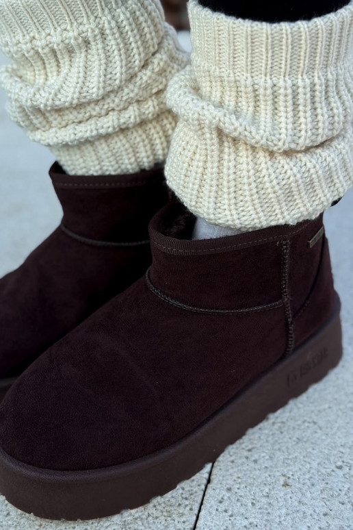 Low Snow Boots On Platform Big Star OO274A101 Chocolate