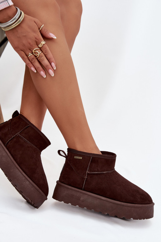 Low Snow Boots On Platform Big Star OO274A101 Chocolate