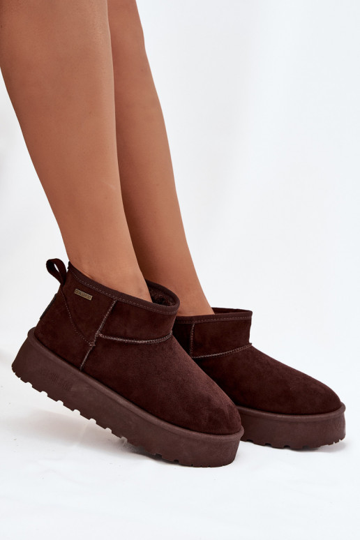 Low Snow Boots On Platform Big Star OO274A101 Chocolate