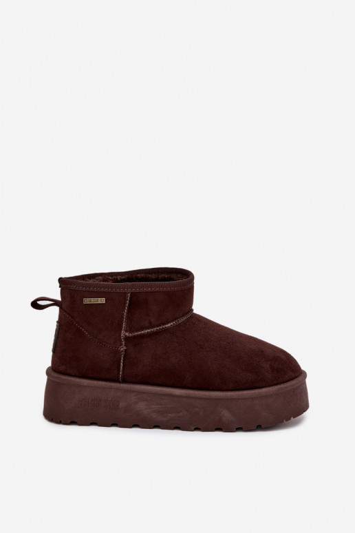 Low Snow Boots On Platform Big Star OO274A101 Chocolate
