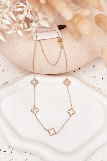 Stainless Steel Chain Gold Pearl 2