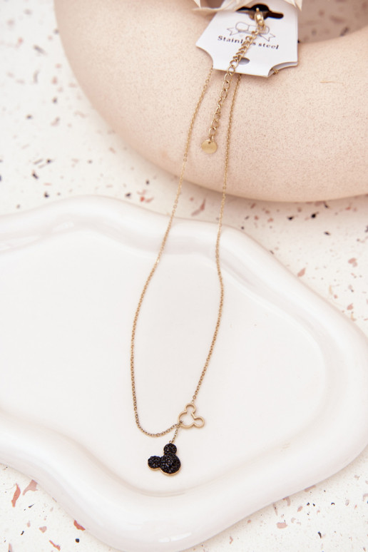 Stainless Steel Chain Mickey Mouse Gold