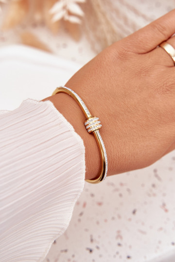 Women's Bracelet With Crystals Stainless Steel Gold