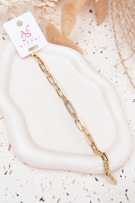 Women's bracelet chain of surgical steel gold