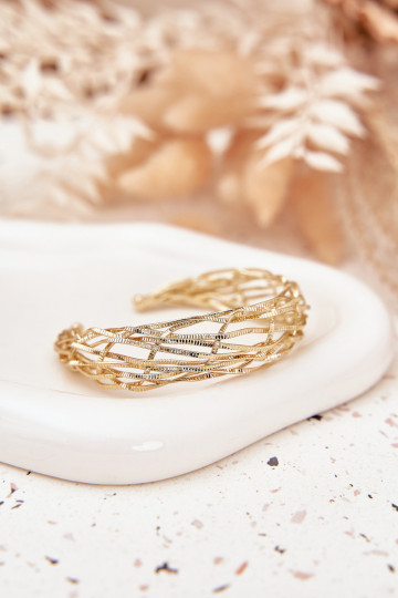 Sturdy bracelet made of surgical steel gold 2