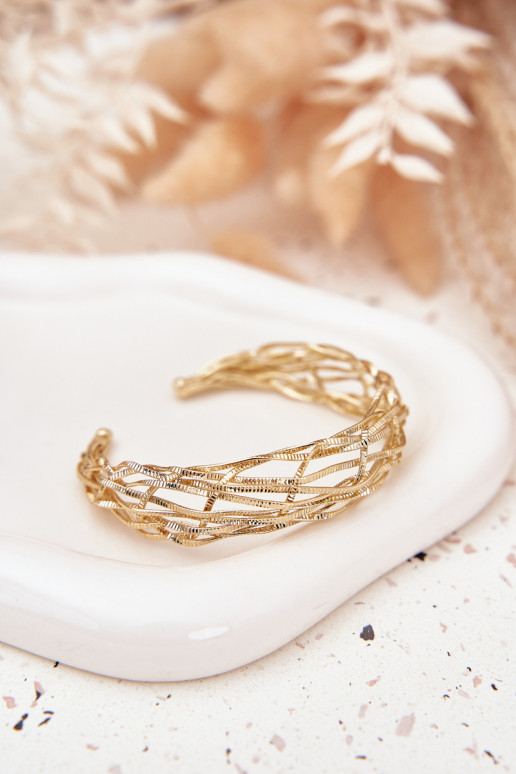 Sturdy bracelet made of surgical steel gold