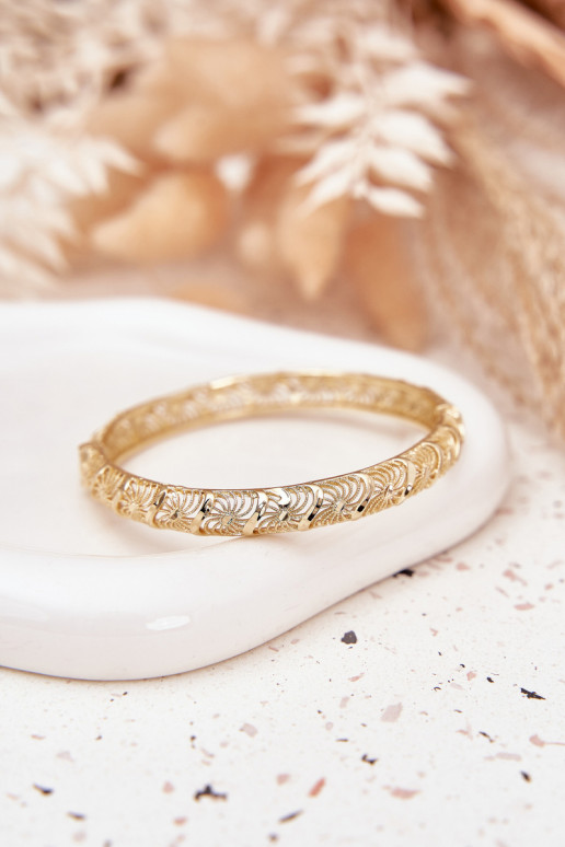 Stiff Women's Bracelet Made of Surgical Steel Gold