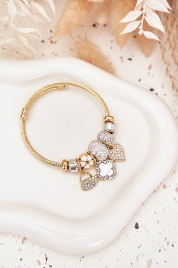 Women's Bracelet Charms Pink Silver Mouse 2