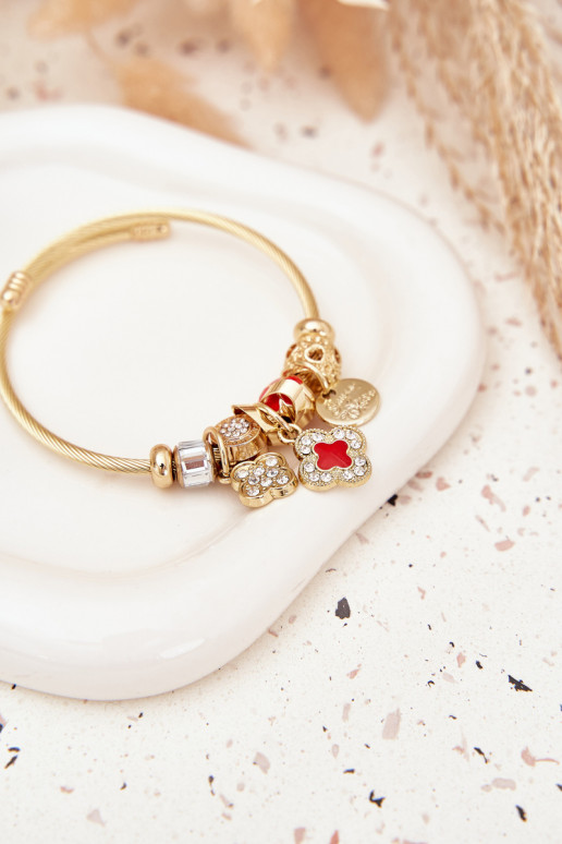 Women's Bracelet Charms Pink Silver Mouse