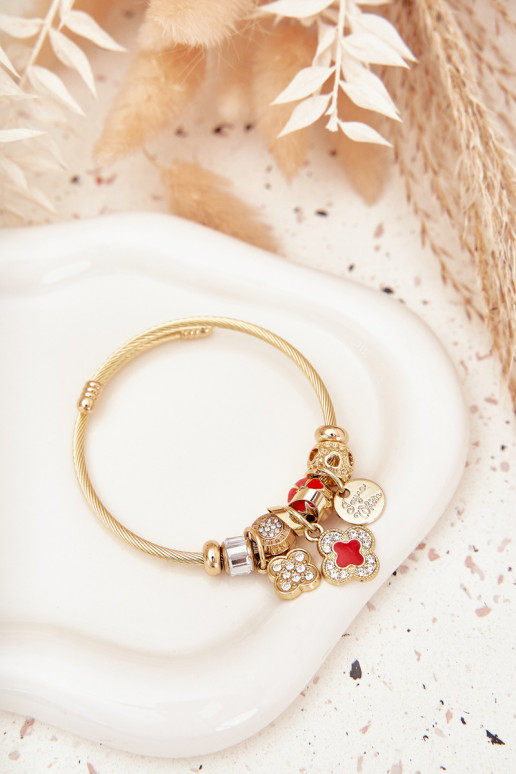 Women's Bracelet Charms Pink Silver Mouse