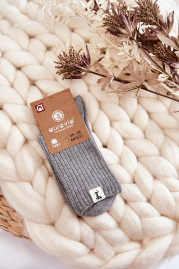 Women's Ribbed Socks pressure-free Light gray