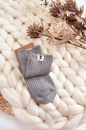 Women's Ribbed Socks pressure-free Light gray 2