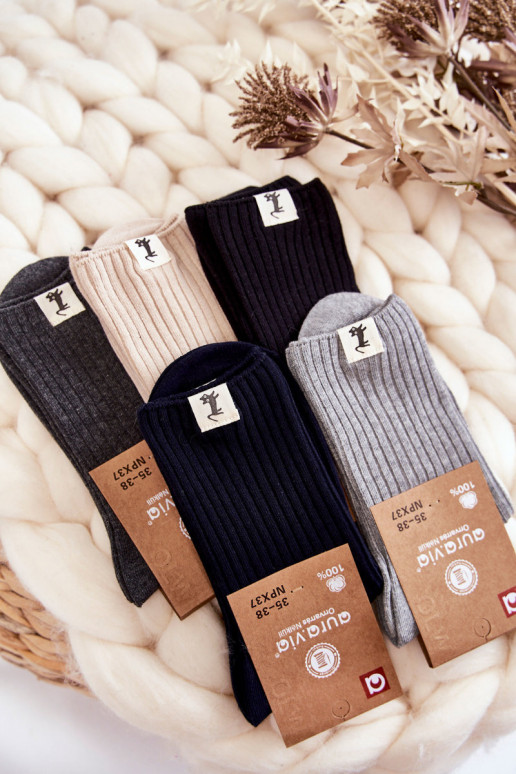 Women's Ribbed Socks pressure-free Light gray
