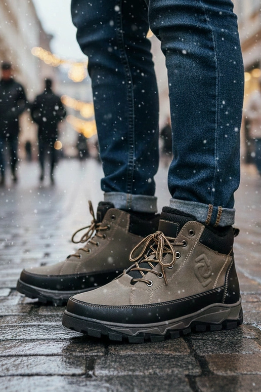 Zielone trapery męskie ocieplane Elias