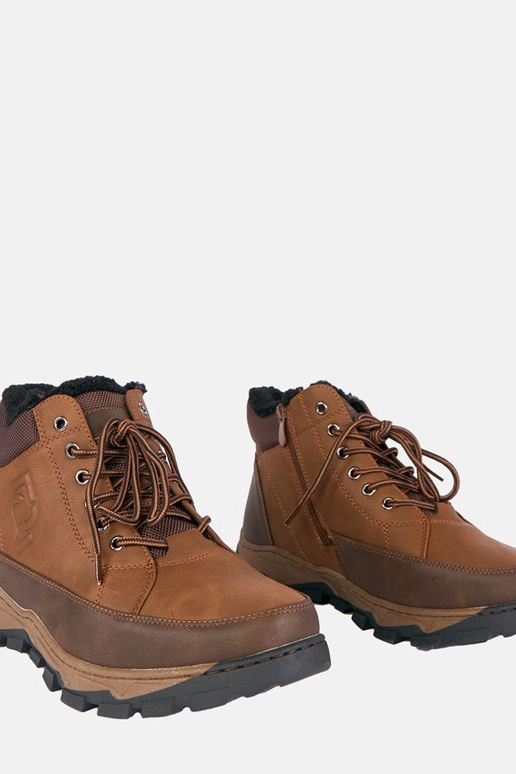 Brązowe trapery męskie ocieplane Elias