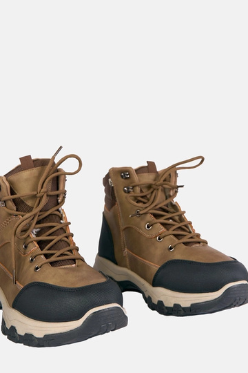 Ciemnobeżowe trapery męskie... 2