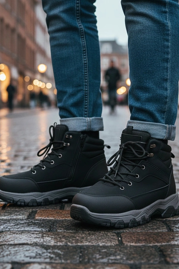 Czarne trapery męskie Ryan