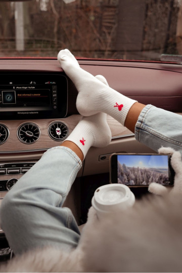 Ladies Socks Amor Ecru