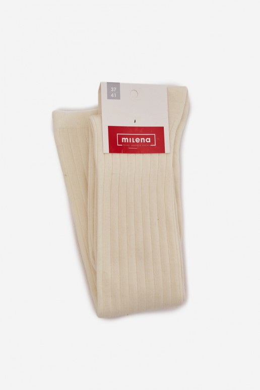 PodkolanówkiwithWełny MERINO Ecru