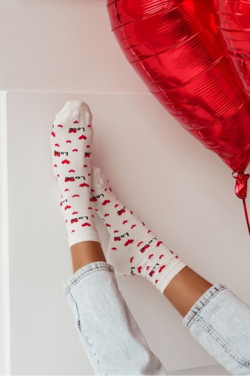 Women's Socks Love Ecru