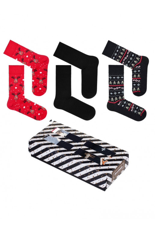 Christmas set socks 3 pairs men's in box