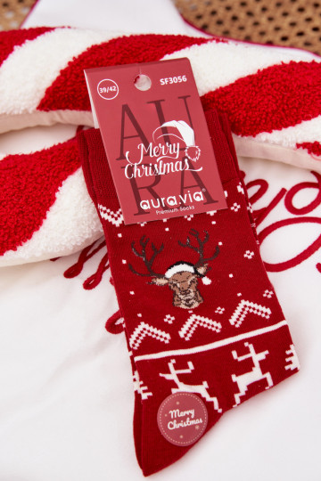 Men's Christmas Socks Red Reindeer