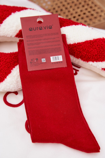 Men's Christmas Socks Laughing Santa Red 2