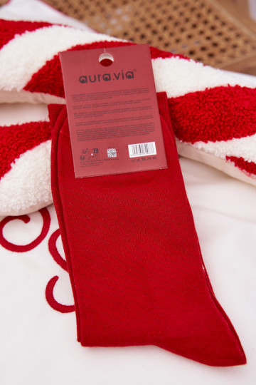 Men's Christmas Socks With Santa Claus Merry Christmas Red 2