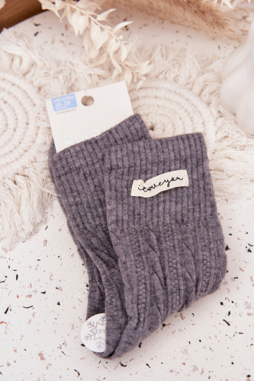 Warm Women's Socks With Wool Dark Gray 2