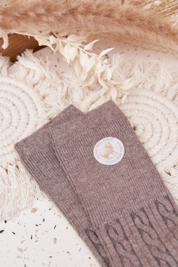 Long Woolen Women's Socks Gray