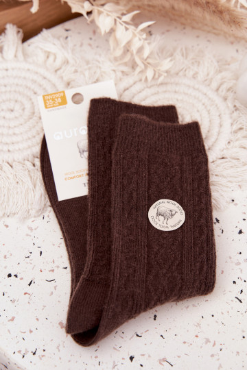 Women's Wool Socks Chocolate 2