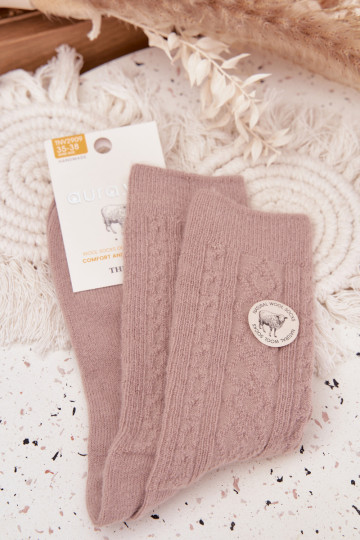 Women's Wool Socks Beige 2