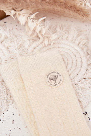 Women's Wool Socks Ecru