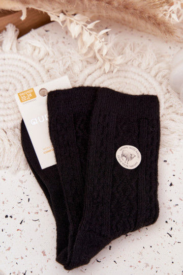 Women's Wool Socks Black 2
