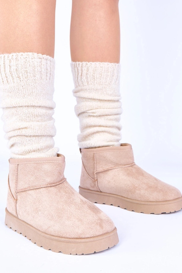 Beżowe śniegowce ocieplane...