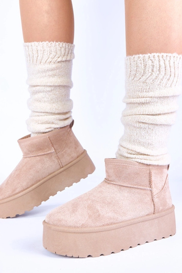 Beżowe śniegowce na... 2