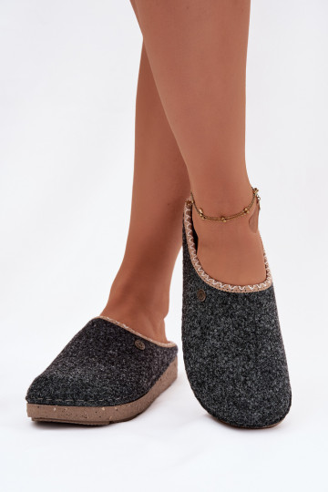 Obuwie Domowe Kapcie Damskie Inblu ED000031 Szare