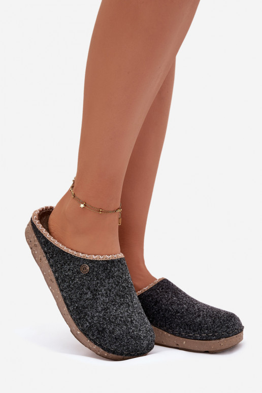 Obuwie Domowe Kapcie Damskie Inblu ED000031 Szare