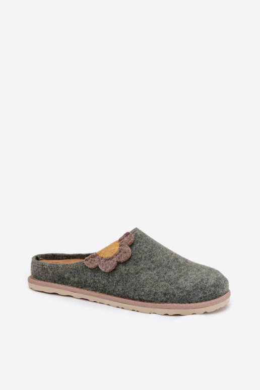 Kapcie DamskiewithKwiatkiem Inblu CS000043 Zielone