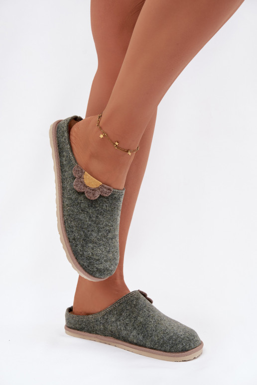 Kapcie DamskiewithKwiatkiem Inblu CS000043 Zielone