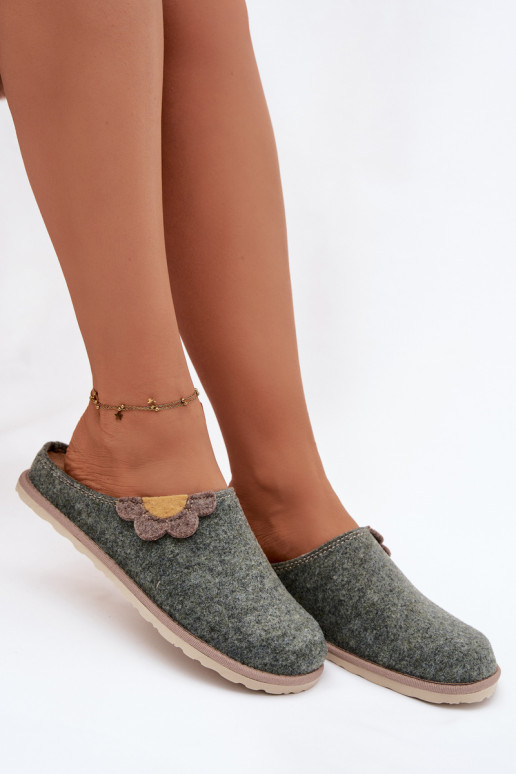 Kapcie DamskiewithKwiatkiem Inblu CS000043 Zielone