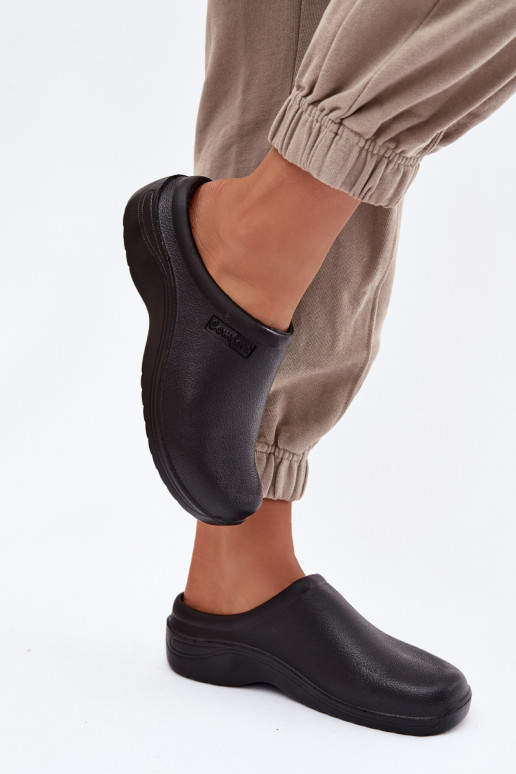 Foam slippers women's black Parissa