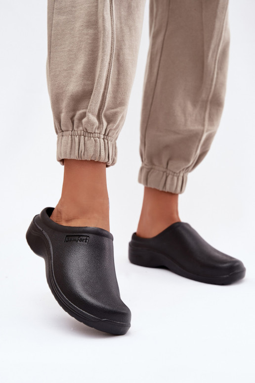 Foam slippers women's black Parissa