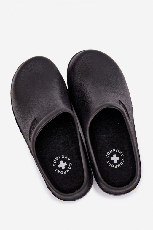 Foam slippers women's black Parissa