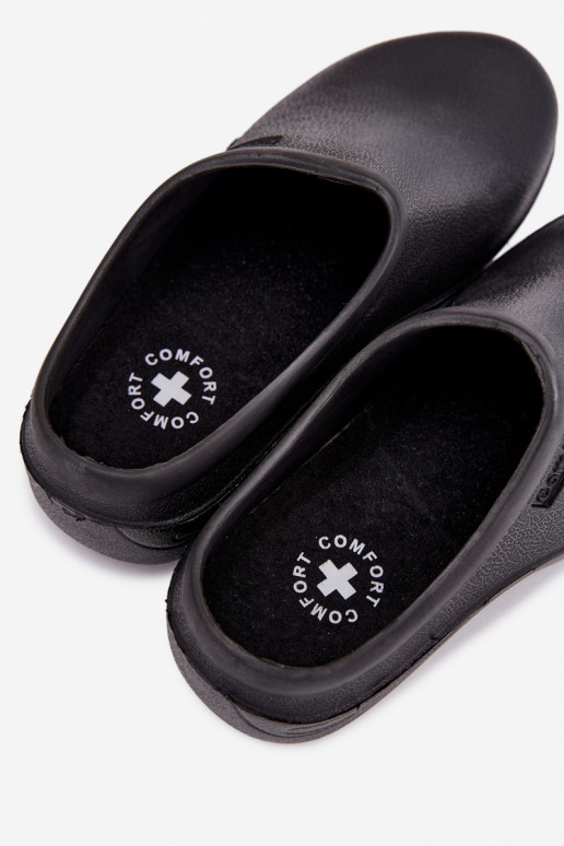 Foam slippers women's black Parissa