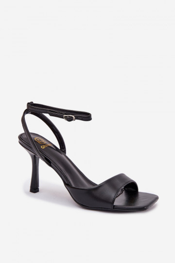 Women's High Heel Sandals Eco Leather Black Brisora