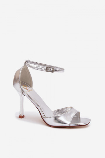 Silver Heel Sandals Revella