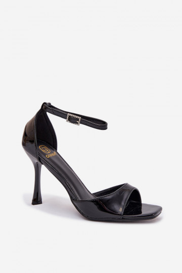 Patent Leather Sandals On High Heel Black Revella