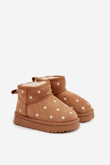 Śniegowce Dziecięce Ozdobione Kwiatuszkami Camel Gracina 2