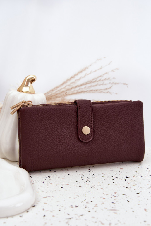 Women's Wallet Made of Eco Leather Large Bordeaux Gilessa